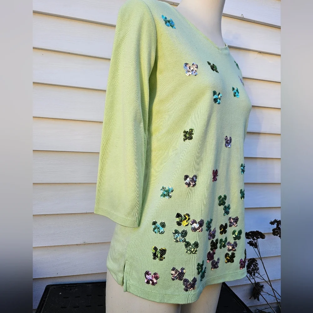 Quacker Factory Butterfly 3/4 Sleeve - Picture 5 of 11